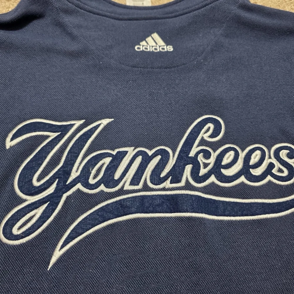 Vintage Adidas New York Yankees Quarter Zip Pullover XXL MLB Navy